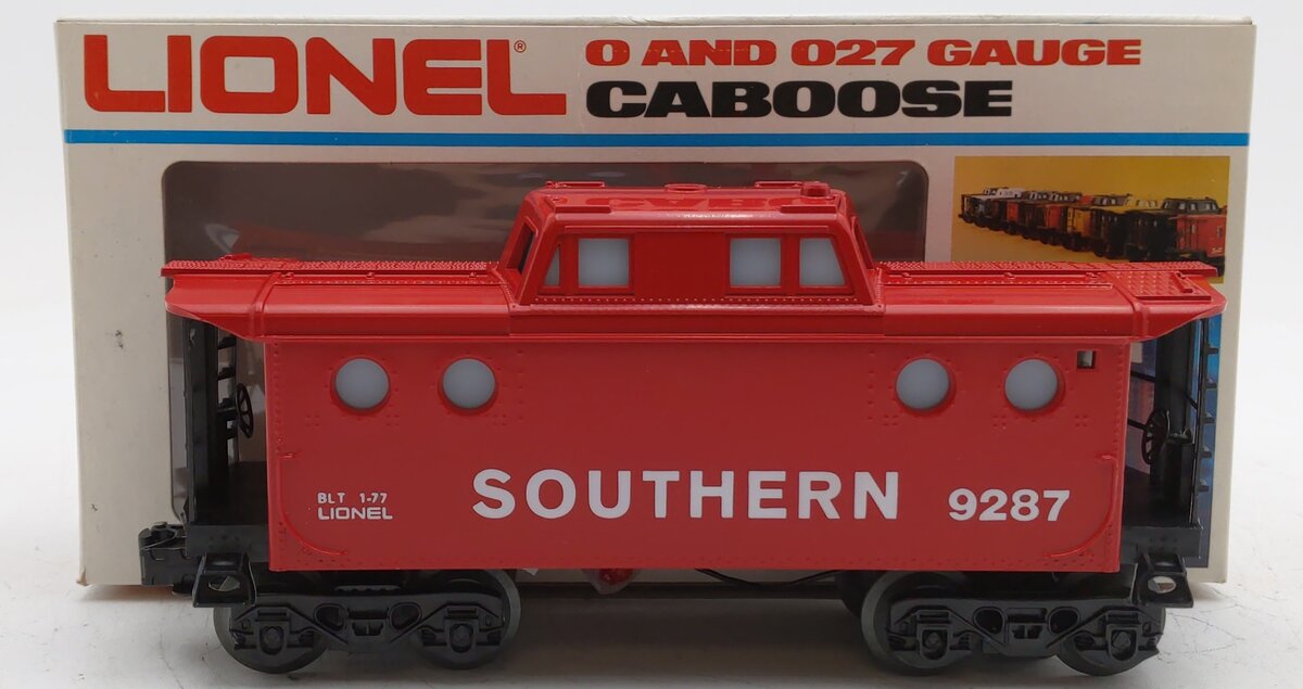 Lionel 6-9287 O Gauge Southern Red Round Window Caboose EX/Box