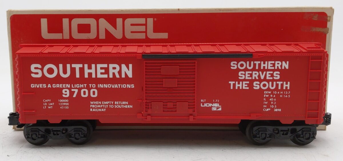 Lionel 6-9700 O Gauge Southern 'Serves The South' Box Car #9700 EX/Box