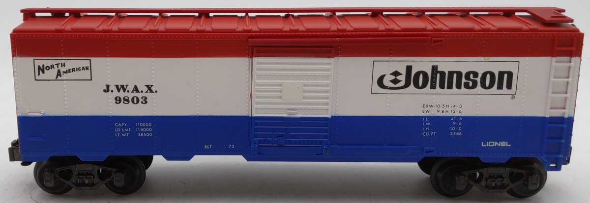 Lionel 6-9803 O Gauge Johnson Wax Box Car EX/Box