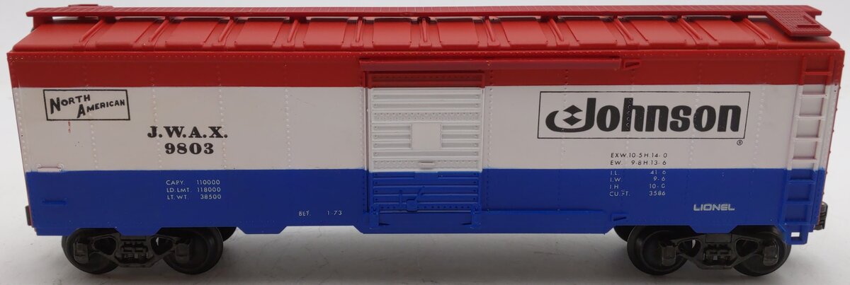 Lionel 6-9803 O Gauge Johnson Wax Box Car EX/Box
