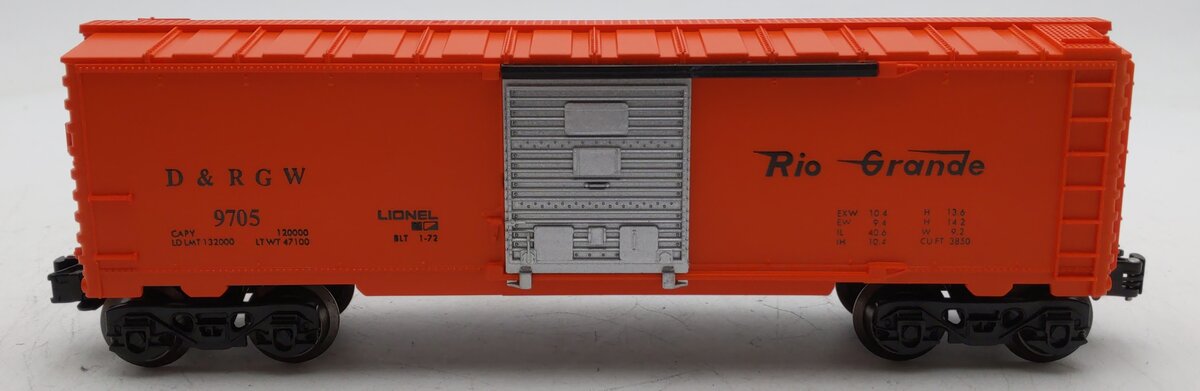 Lionel 6-9705 O Gauge Denver & Rio Grande Western Box Car EX/Box