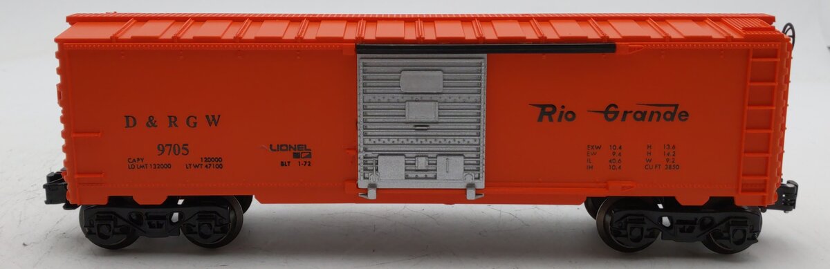 Lionel 6-9705 O Gauge Denver & Rio Grande Western Box Car EX/Box