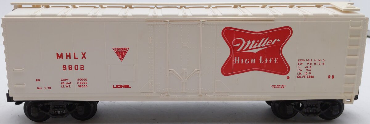 Lionel 6-9802 O Gauge Miller High Life Reefer Car #9802 EX/Box
