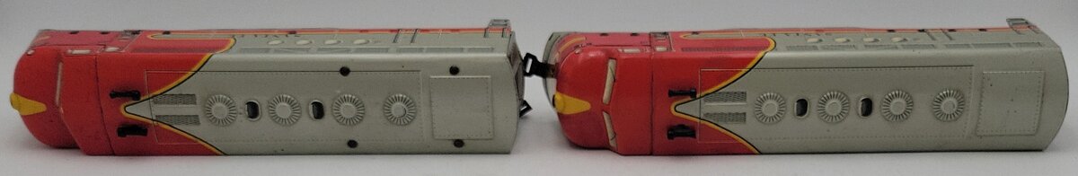 Marx 21 Vintage O Santa Fe F3 AA Diesel Locomotive & Dummy Unit Set VG