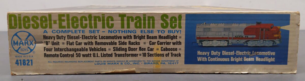 Marx 41821 Vintage O Santa Fe Diesel Electric Train Set/Box