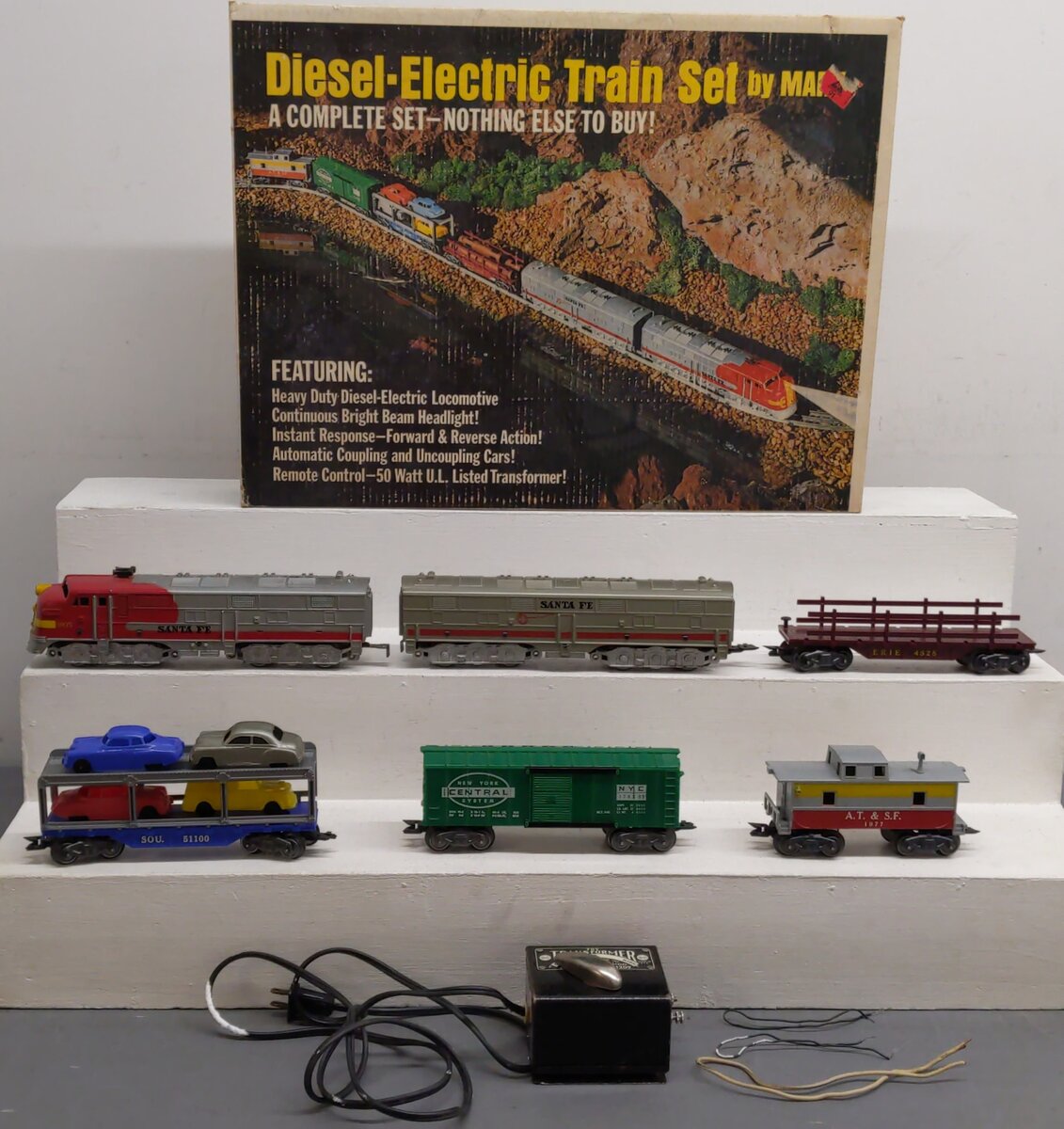 Marx 41821 Vintage O Santa Fe Diesel Electric Train Set/Box
