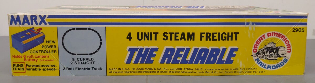 Marx 2905 Vintage O Steam Freight Set EX/Box