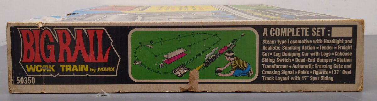 Marx 50350 Vintage O Big Rail Work Train Set VG/Box