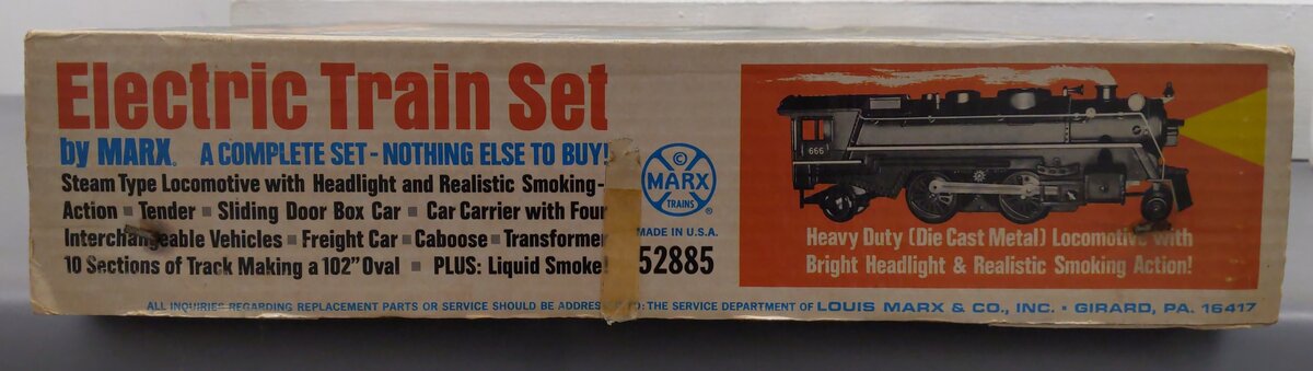 Marx 52885 Vintage O Freight Set/Box