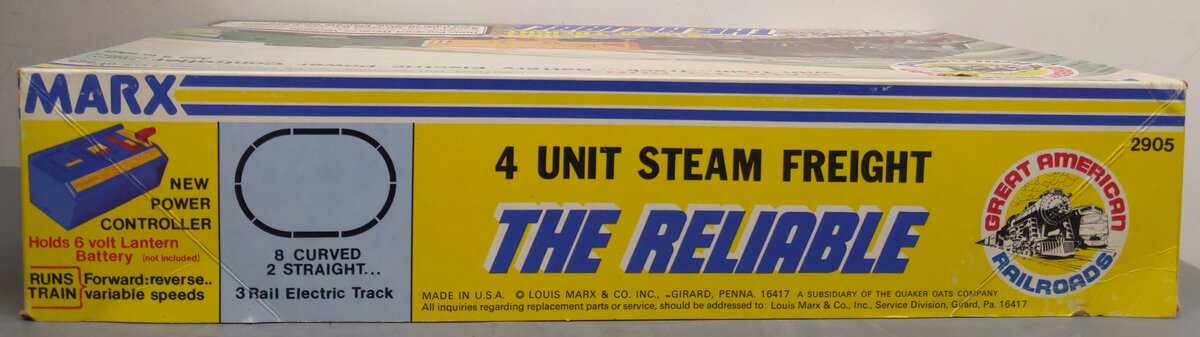 Marx 2905 Vintage O Steam Freight Set EX/Box