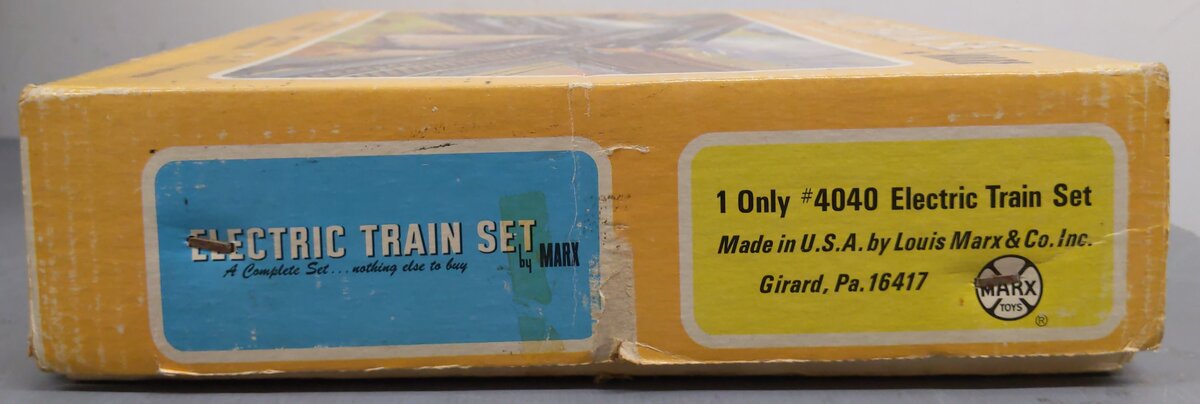 Marx 4040 Vintage O Steam Freight Set/Box