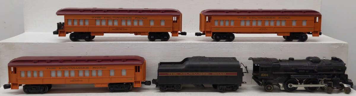 Lionel 6-1387 O Gauge Milwaukee Road Passenger Train Set VG/Box