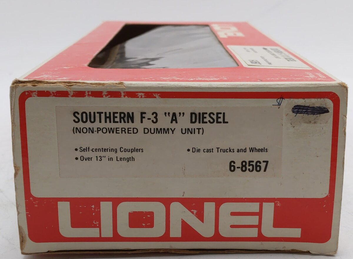 Lionel 6-8567 O Gauge Southern F3 A Powered Diesel Locomotive EX/Box