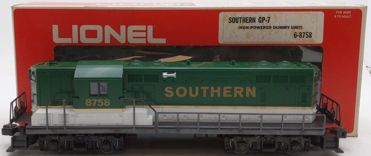 Lionel 6-8758 O Gauge Southern GP-7 Dummy Diesel Locomotive EX/Box