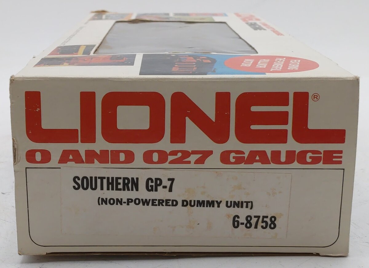 Lionel 6-8758 O Southern GP-7 Dummy Diesel Locomotive EX/Box