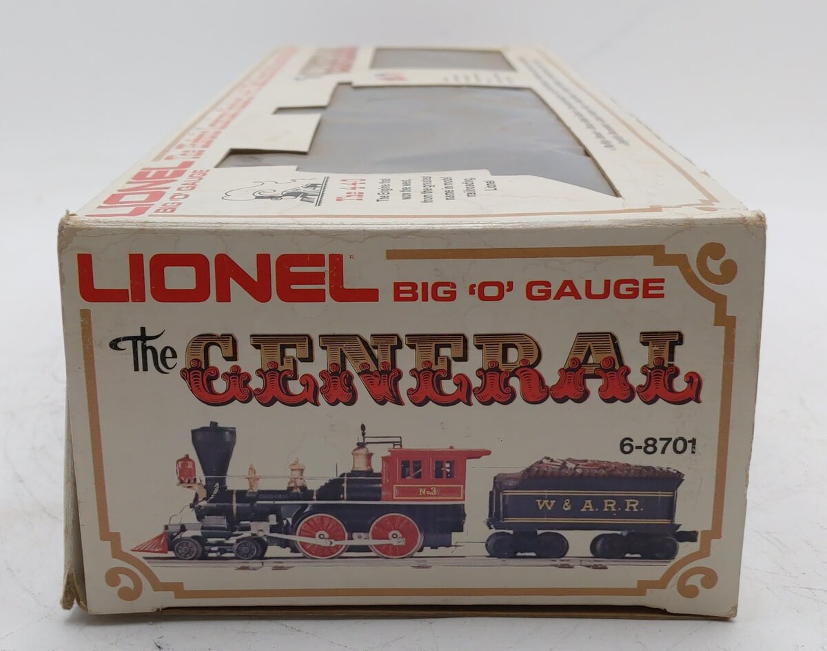 Lionel 6-8701 O Gauge W&ARR General 4-4-0 Steam Locomotive and Tender #3 EX/Box