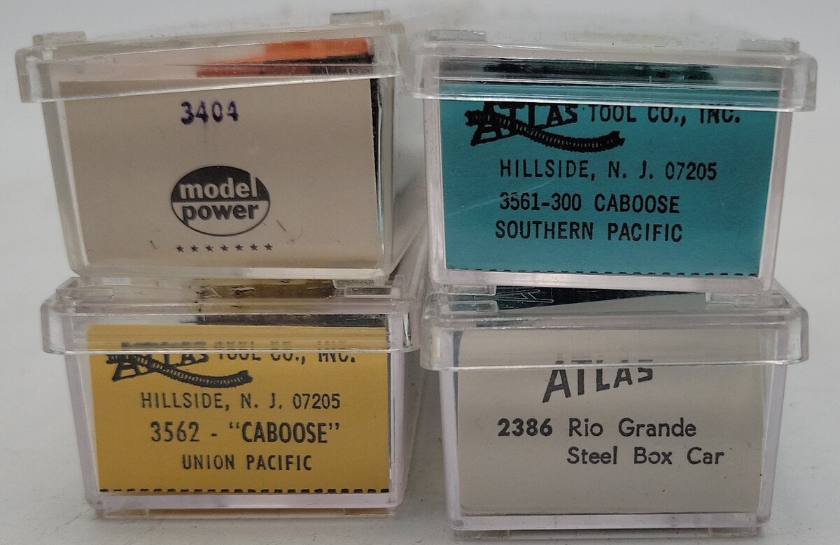 Atlas & Model Power N Scale Assorted Freight Cars #3287,4066,3825,3949 [4] LN/Box