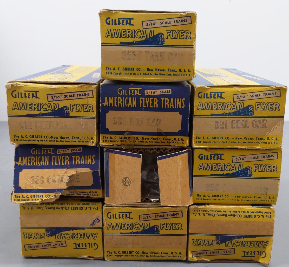 American Flyer S Assorted Freight Cars [10] EX/Box