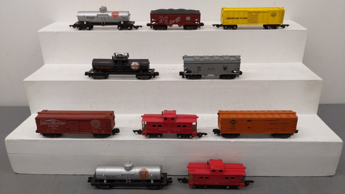 American Flyer S Assorted Freight Cars [10] EX/Box