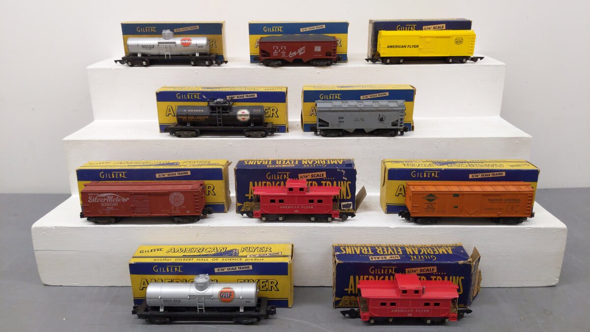 American Flyer S Assorted Freight Cars [10] EX/Box
