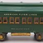 American Flyer 4142 Vintage Standard Gauge Green Pleasant View Observation Car VG