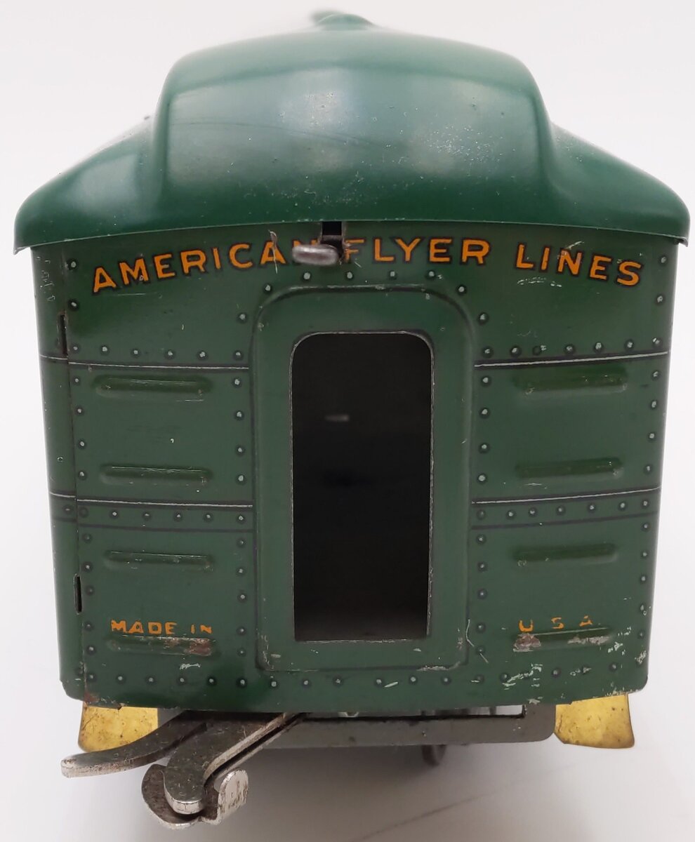 American Flyer 4142 Vintage Standard Gauge Green Pleasant View Observation Car VG