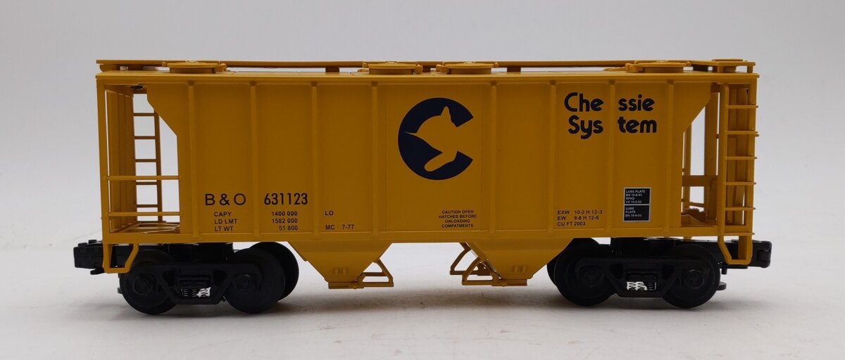 MTH 20-97102 O Gauge Baltimore & Ohio Chessie PS2 Covered Hopper #631123 NIB