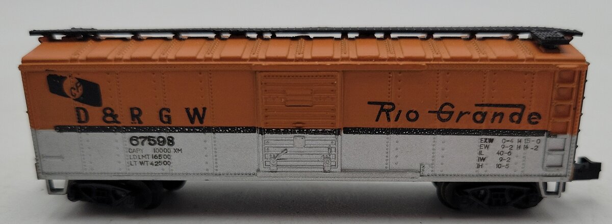Atlas 2386 N Scale Denver & Rio Grande Western Steel Box Car #67598 LN/Box