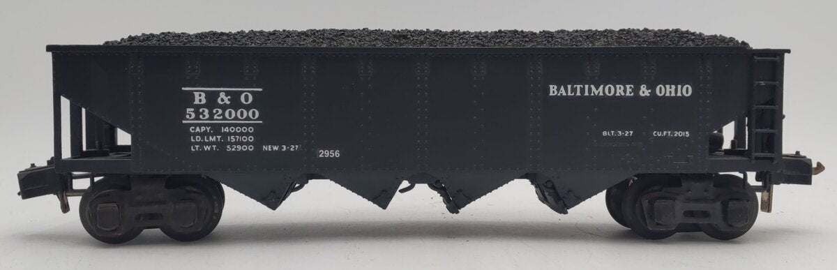 Lionel 2956 Vintage O Prewar Baltimore & Ohio Semi-Scale Die-Cast 4-Bay Hopper VG