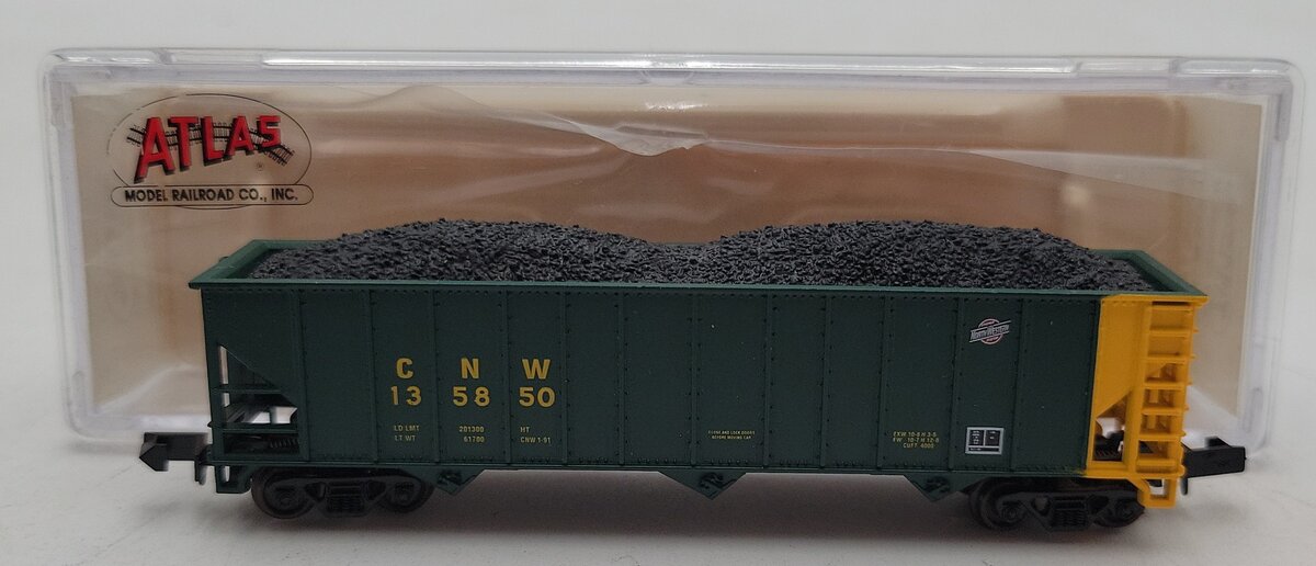 Atlas 32931 N Scale Chicago & Northwestern 3-Bay Hopper #135850 LN/Box