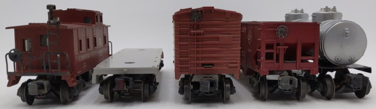 Lionel 6672, 6456, 6465, & 6457 O Gauge Vintage Freight Cars & Caboose [5] VG