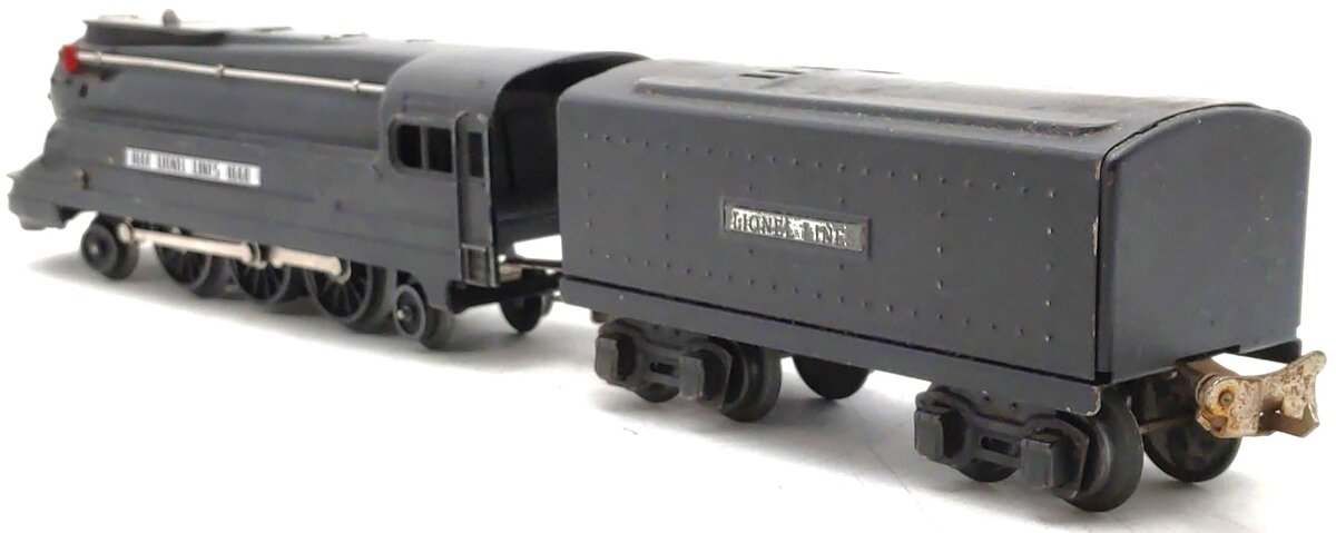 Lionel 1668 Vintage O 2-6-2 Lionel Lines Black Torpedo Steam Locomotive & Tender VG