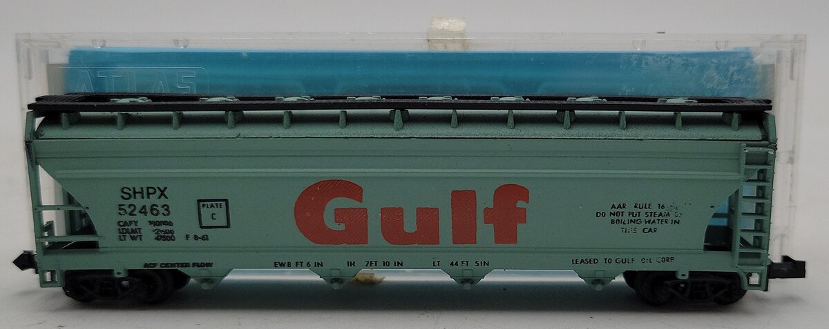 Atlas 2323 N Scale Gulf 4-Bay Hopper #52463 EX/Box