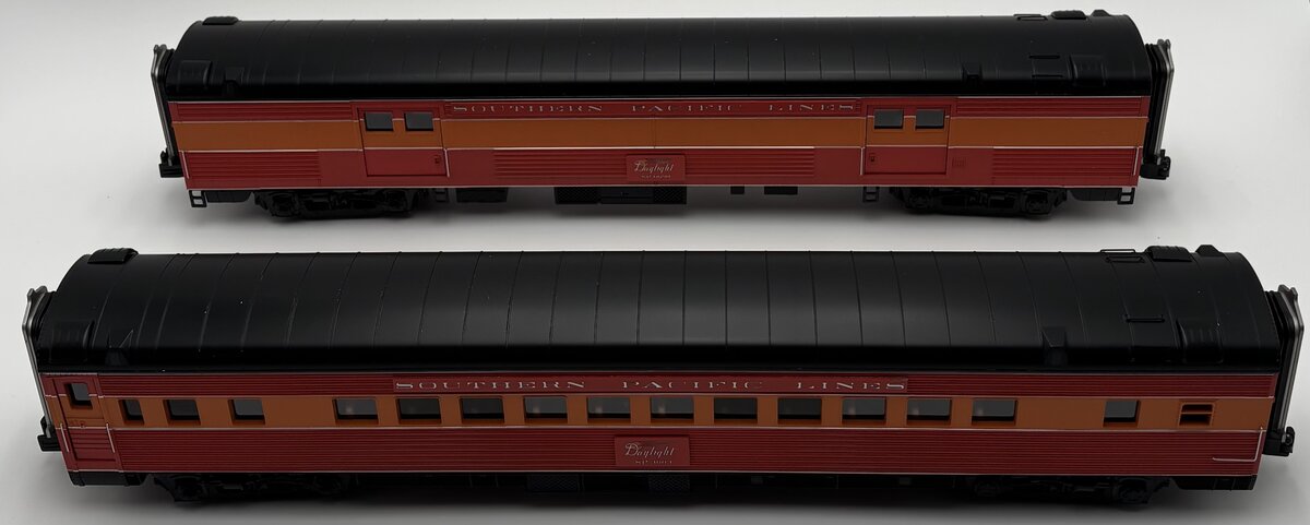 MTH 20-69217 O SP 70' Streamlined Baggage/Coach 2-Car Passenger Set (Set of 2) LN/Box