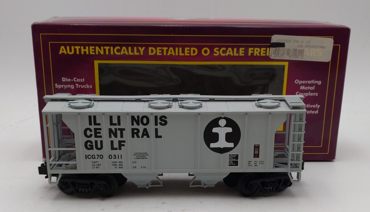 MTH 20-97104 O Gauge Illinois Central PS-2 Hopper Car #700311 NIB