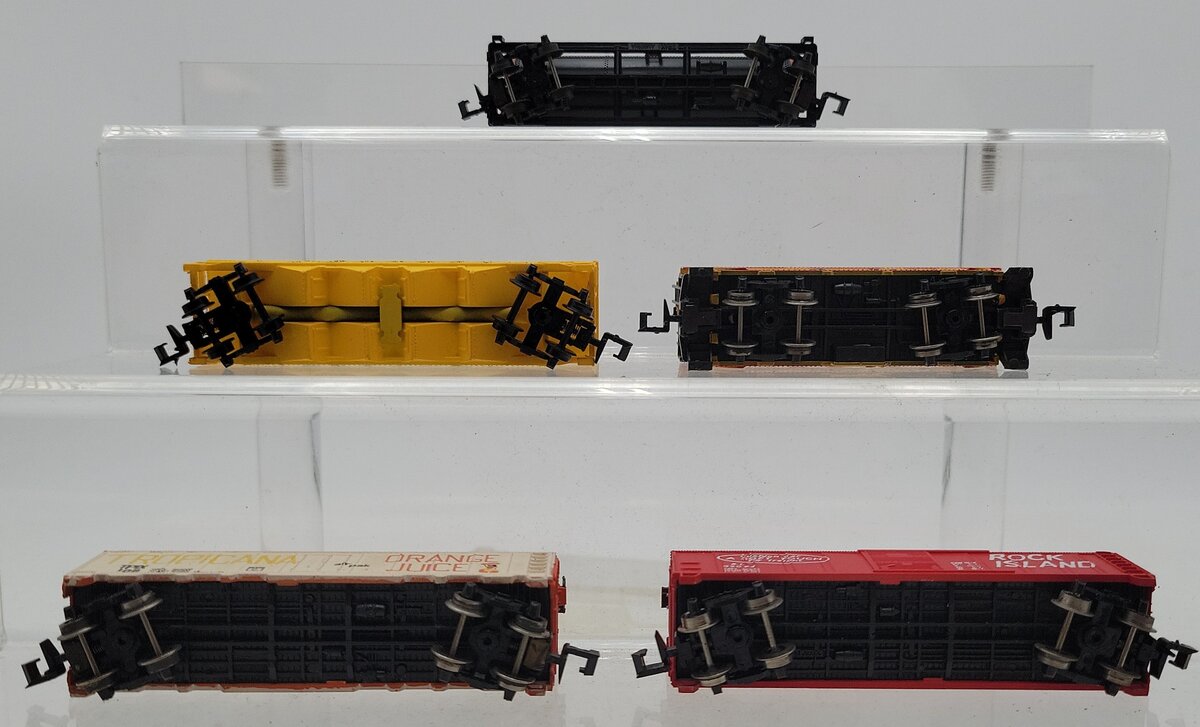 Model Power N Scale Assorted Freight Cars #32084,3358,1245,6671,106 [5] EX/Box