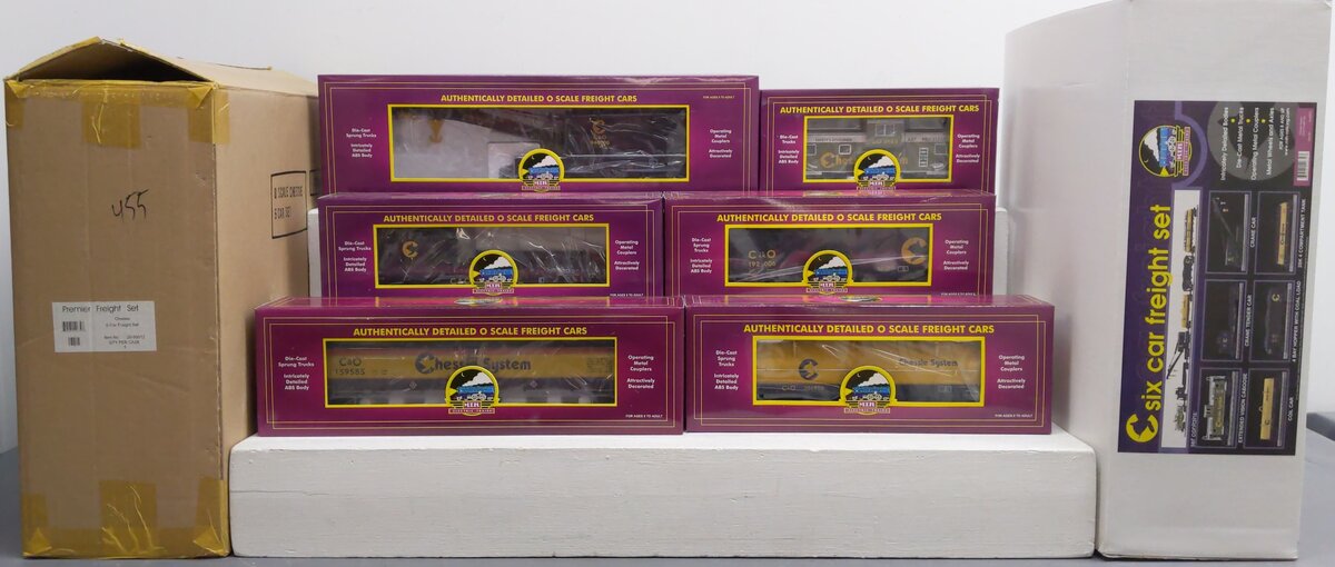 MTH 20-90012 O Gauge Chessie System Premier Freight 6-Car Set NIB
