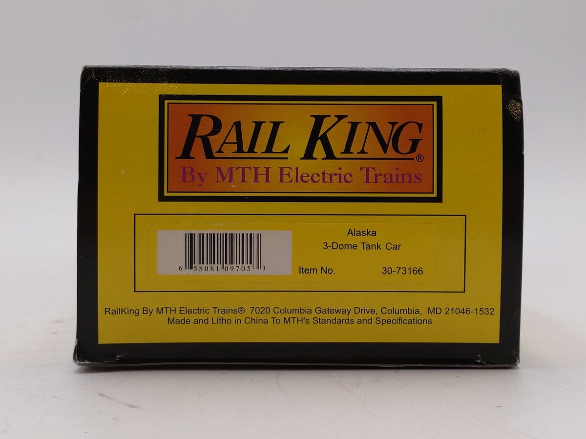 MTH 30-73166 O Gauge Alaska 3-Dome Tank Car NIB