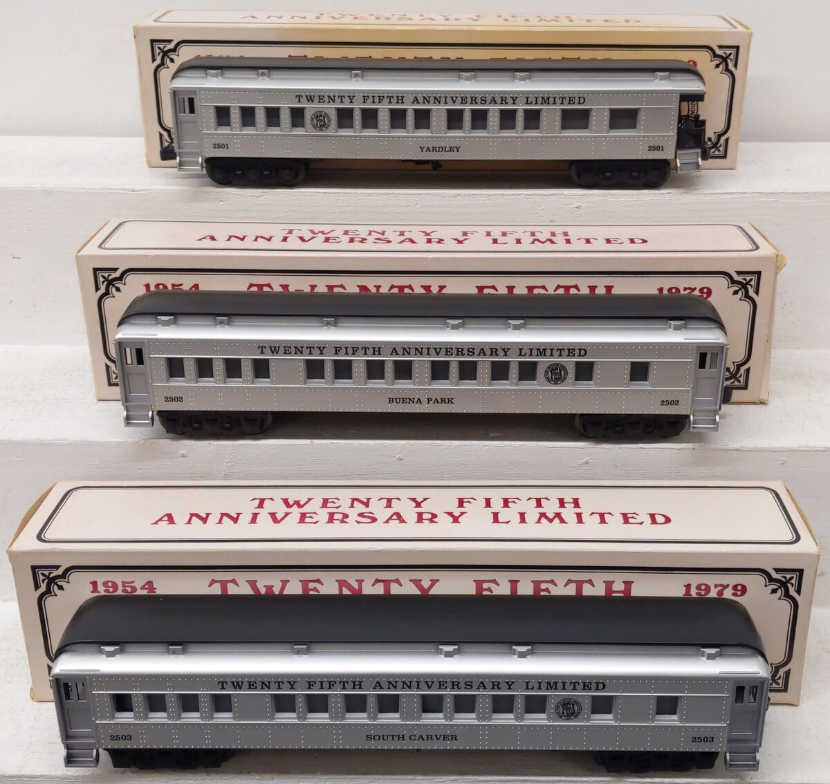 Williams O TCA 25th Anniversary Limited Passenger Car Set (3): 2501, 2502, 2503 EX/Box