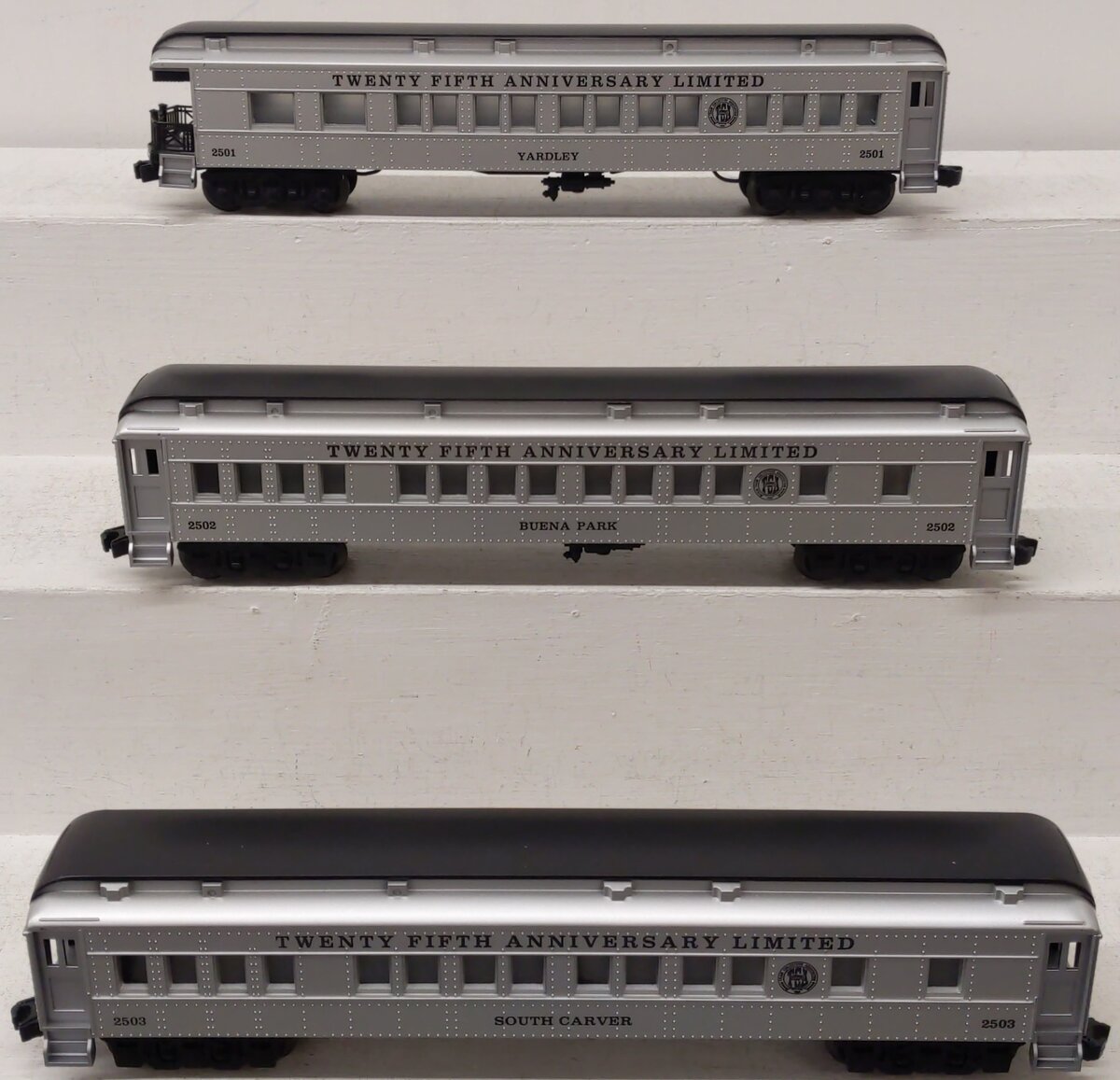 Williams O TCA 25th Anniversary Limited Passenger Car Set (3): 2501, 2502, 2503 EX/Box
