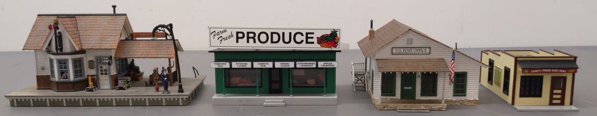 MTH & Other HO Assorted Buildings [4] VG
