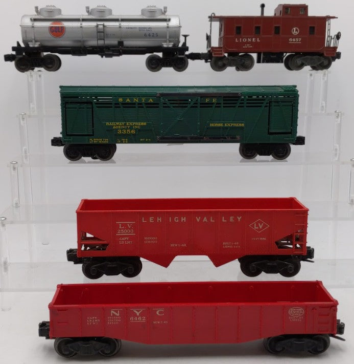 Lionel 6476, 6425, 3356, 6462-125 & 6457 O Gauge Vintage Freight Cars [5] VG/Box