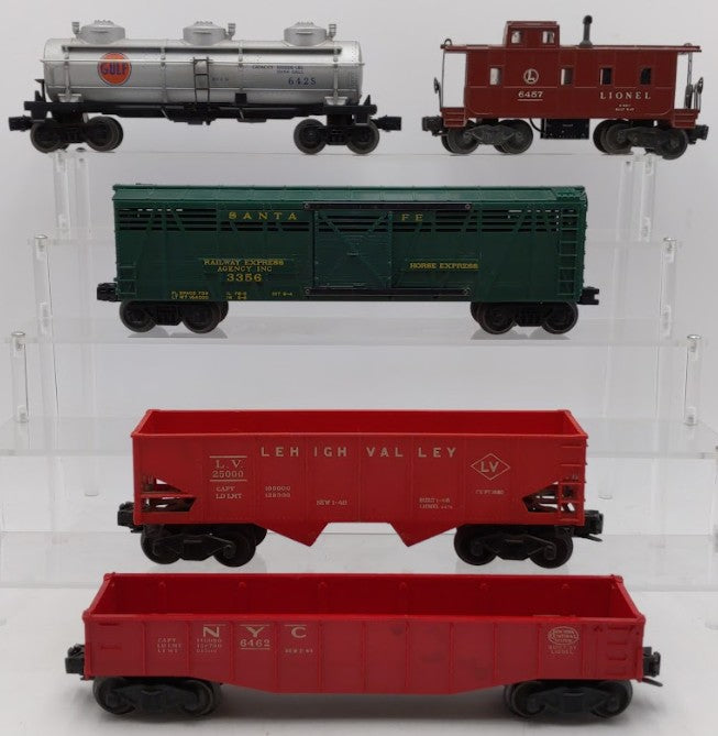 Lionel 6476, 6425, 3356, 6462-125 & 6457 O Gauge Vintage Freight Cars [5] VG/Box