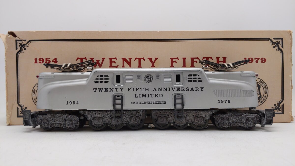 Williams O TCA 25th Anniversary Silver GG-1 Electric Locomotive #1979 VG/Box