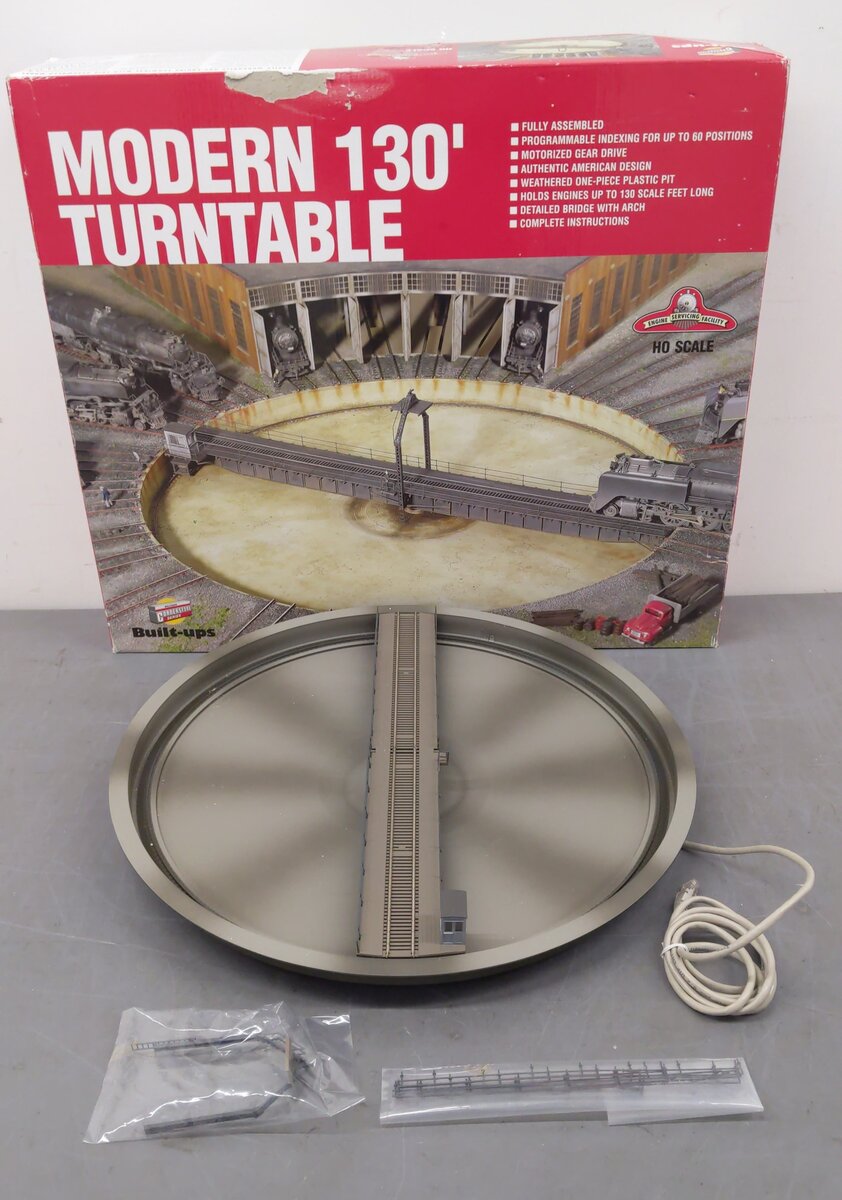 Walthers 933-2829 HO Scale Modern 130' Turntable Cornerstone Built-Up Series EX/Box
