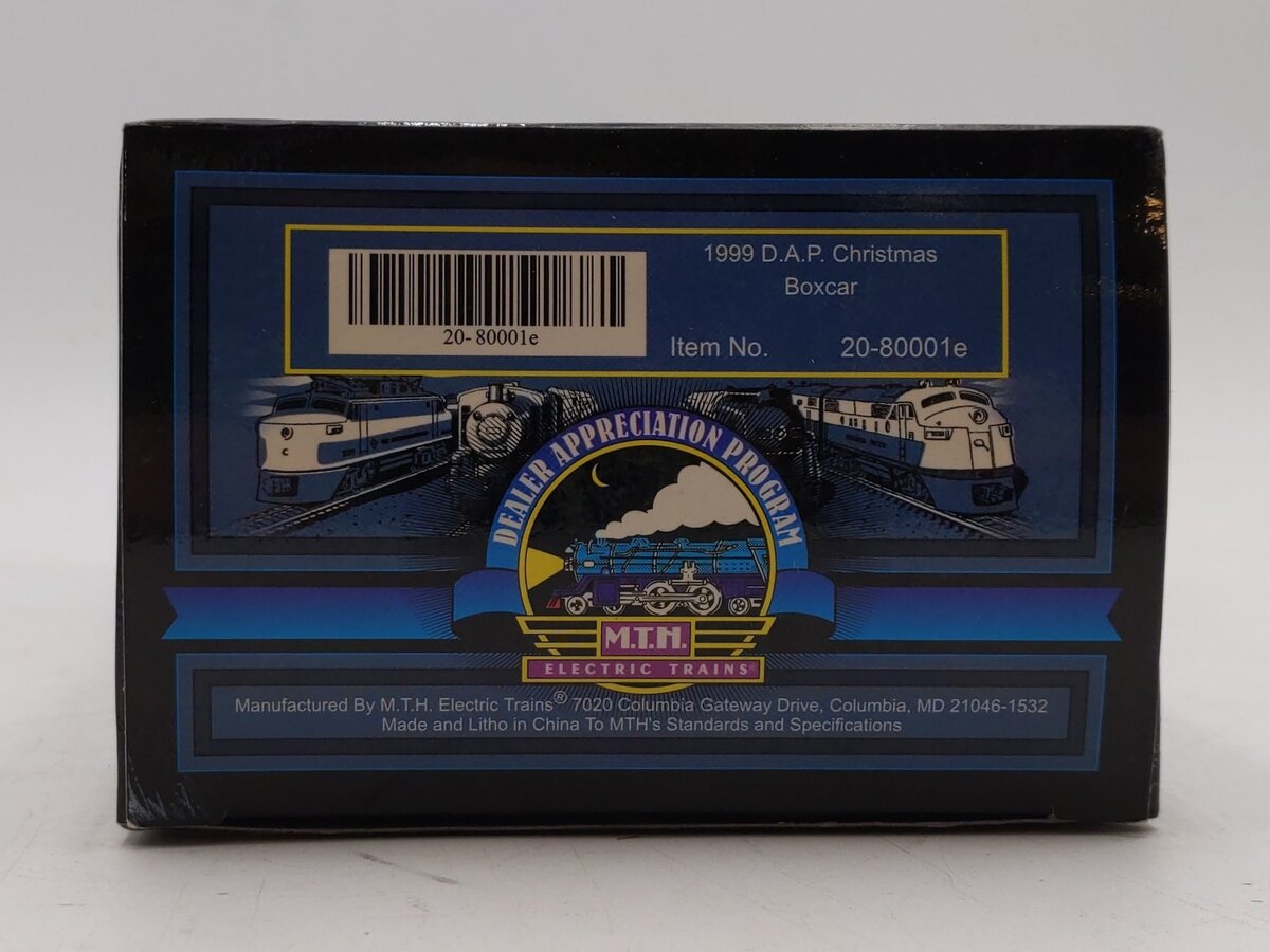 MTH 20-80001E O Gauge 1999 DAP Christmas Boxcar NIB
