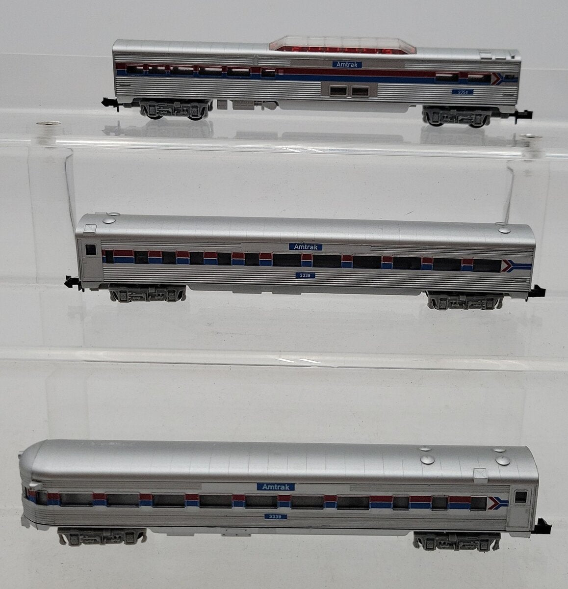 Trix N Scale Assorted Amtrack Passenger Cars #3339,3339,9354 [3] EX