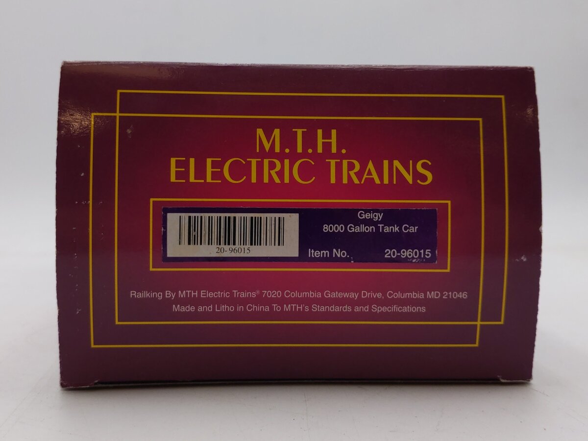 MTH 20-96015 O Gauge Geigy 8,000 Gallon Tank Car #88383 NIB