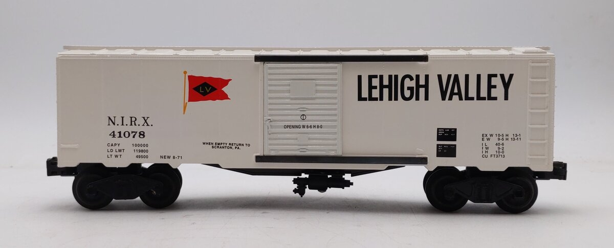 Williams 3220 O Gauge Lehigh Valley Boxcar #41078 NIB