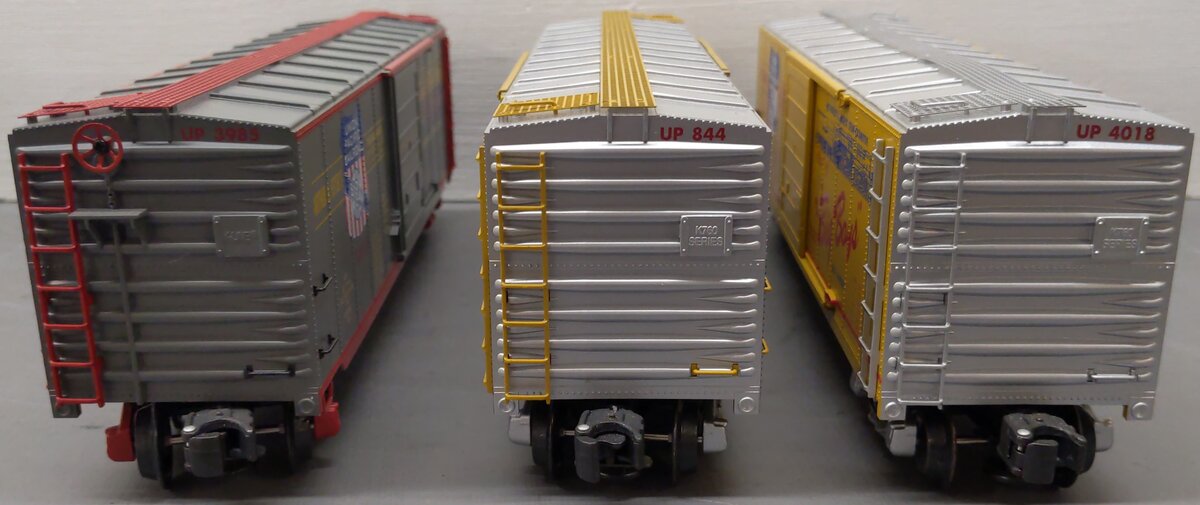 K-Line K761-2111A O Gauge Union Pacific 3-Car Boxcar Set EX/Box